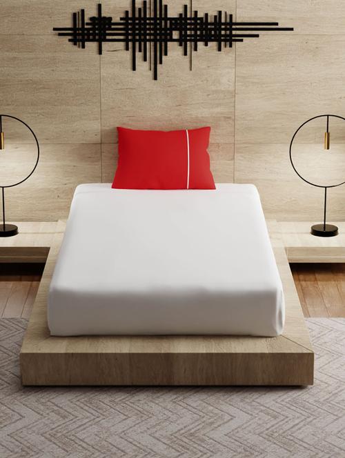 cotton single bedsheet with 1 pillow cover - 17775501 - Very Small Image - 1
