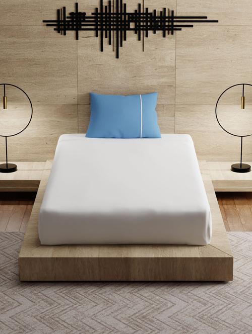 cotton single bedsheet with 1 pillow cover - 17775503 - Very Small Image - 1