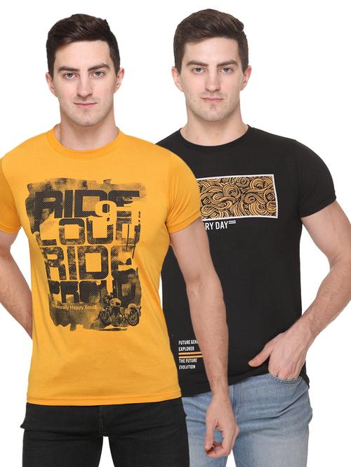 Set Of 2 Multi Colored Printed T-shirts - 17775721 - Very Small Image - 1