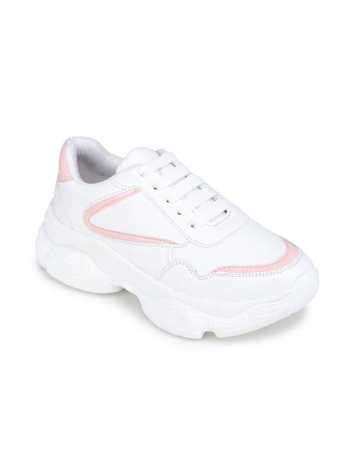 pink synthetic laceup sneakers - 17776268 - Very Small Image - 1