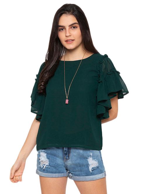bell sleeved solid top  - 17776500 - Very Small Image - 1