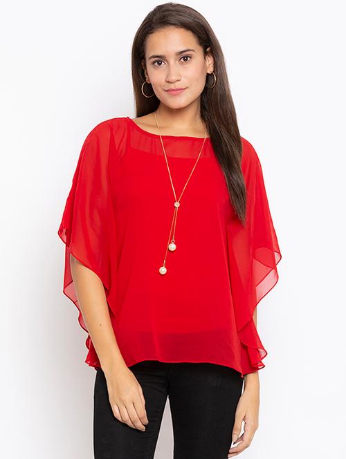bell sleeved solid top  - 17776536 - Very Small Image - 1