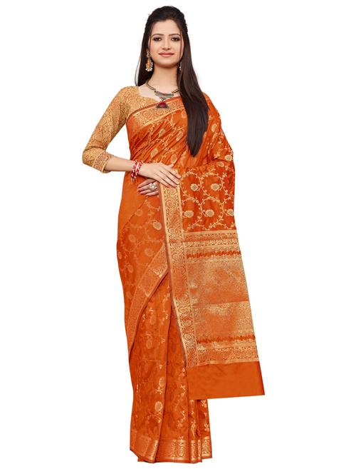 jacquard banarasi saree with blouse - 17778843 - Very Small Image - 1
