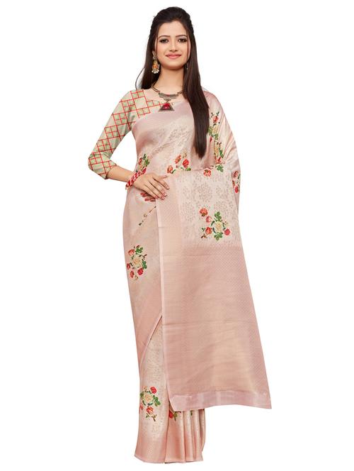 jacquard banarasi saree with blouse - 17778872 - Very Small Image - 1