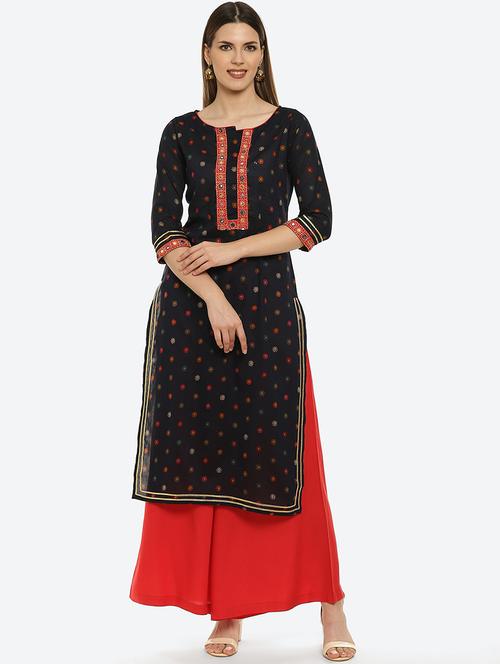printed kurta palazzo set - 17779512 - Very Small Image - 1