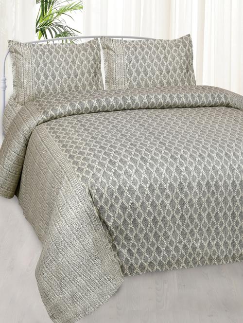 impressive grey pure cotton king size double bedsheet - 17780943 - Very Small Image - 1
