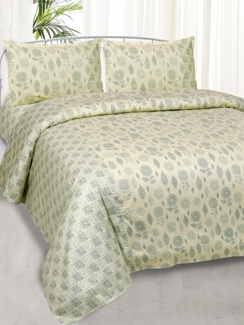 sensational light green pure cotton king size double bedsheet - 17780954 - Very Small Image - 1