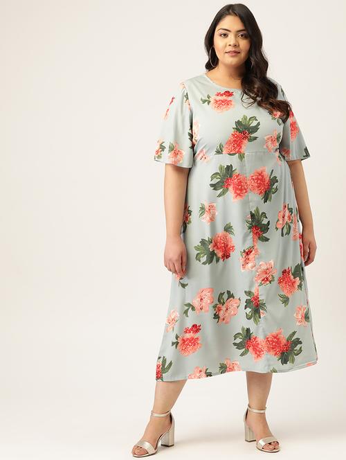 bell sleeved floral a-line dress - 17782668 - Very Small Image - 1