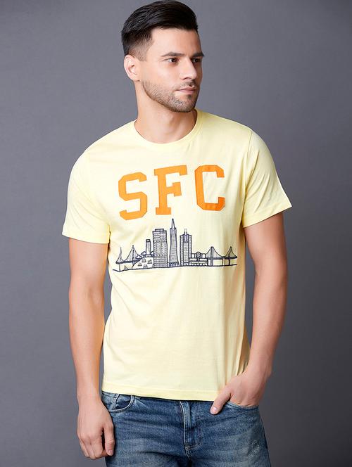 yellow printed t-shirt - 17782832 - Very Small Image - 1