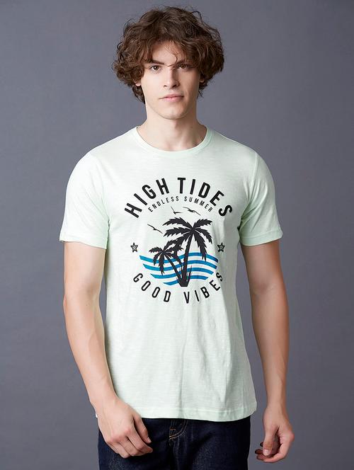 green printed t-shirt - 17783069 - Very Small Image - 1