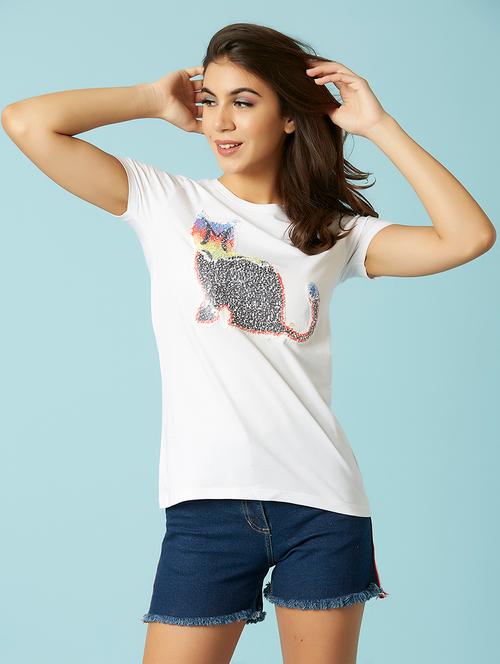 round neck graphic tee  - 17783353 - Very Small Image - 1