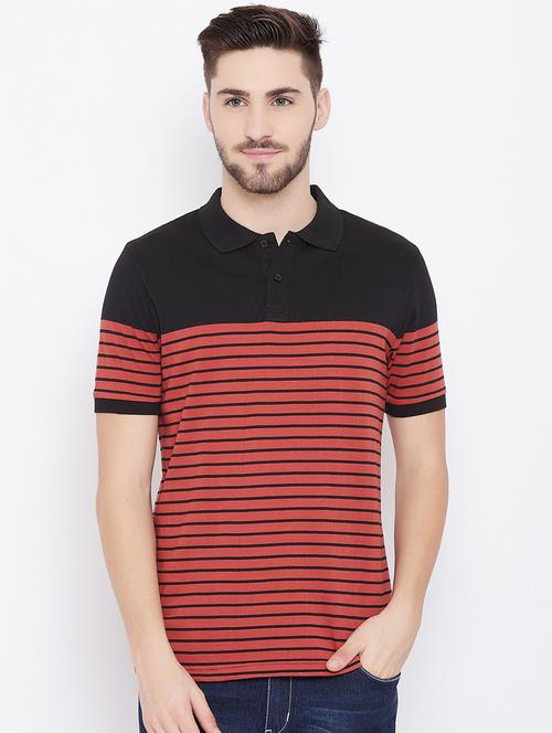 black striped polo t-shirt - 17783647 - Very Small Image - 1
