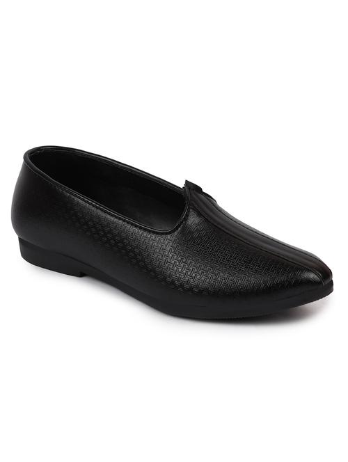 black pu slip on jutis - 17784318 - Very Small Image - 1