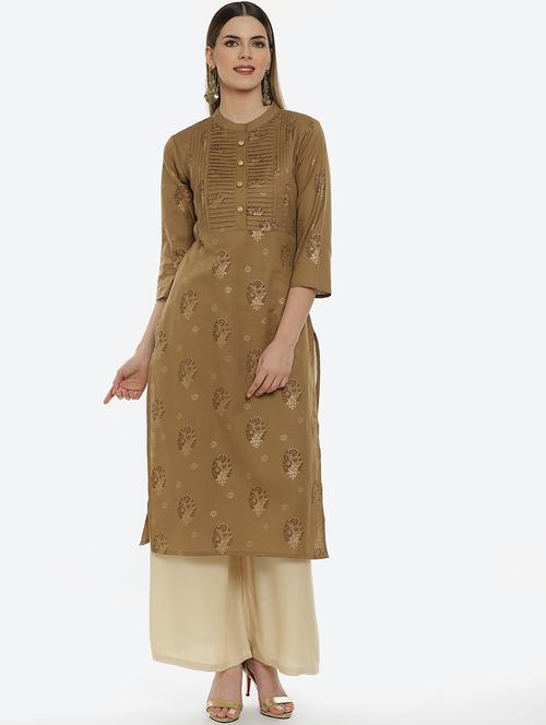 women's straight kurta - 17785207 - Very Small Image - 1