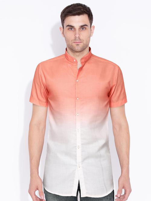 peach ombre casual shirt - 17785267 - Very Small Image - 1