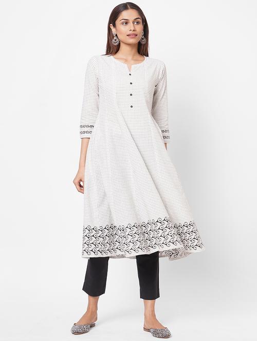 printed flared kurta - 17785764 - Very Small Image - 1