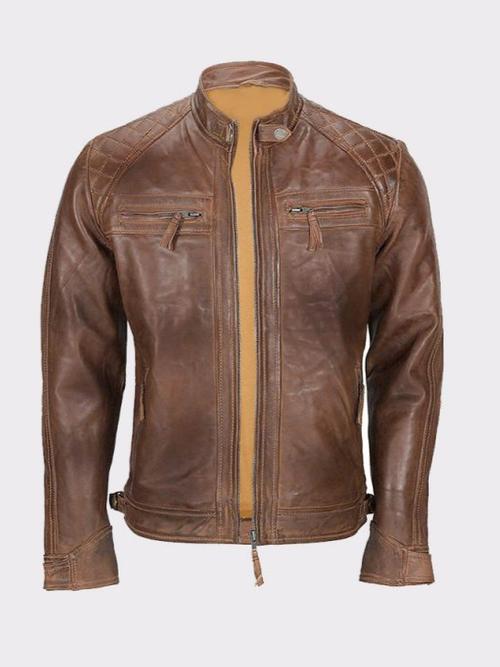 brown leather vintage jacket for mens  - 17785953 - Very Small Image - 1