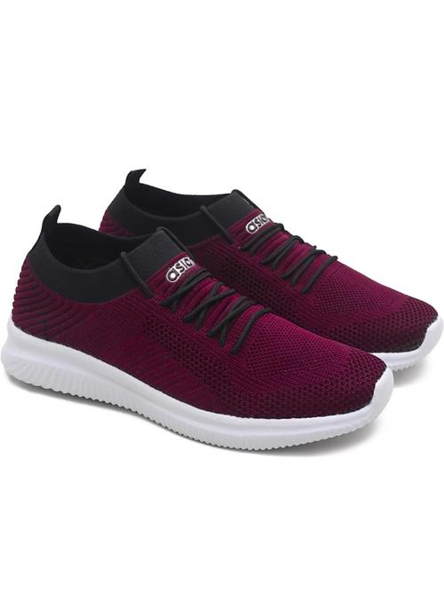 asian maroon sport shoes  - 17789692 - Very Small Image - 1