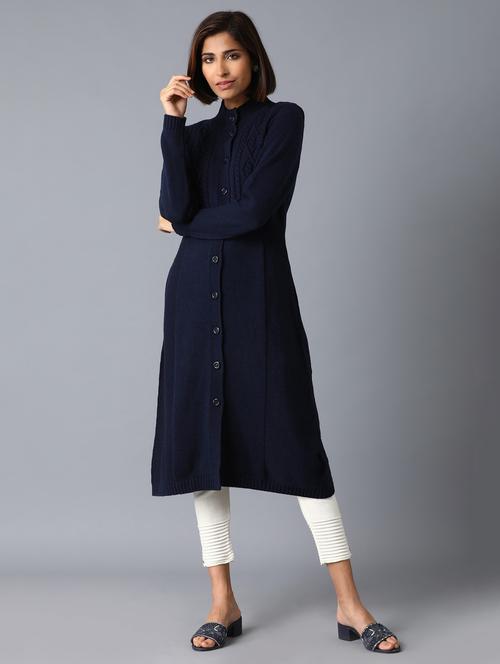 dark blue acrylic jacket - 17791035 - Very Small Image - 1