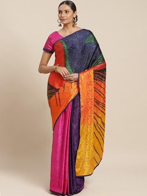 self design woven saree with blouse - 17791984 - Very Small Image - 1