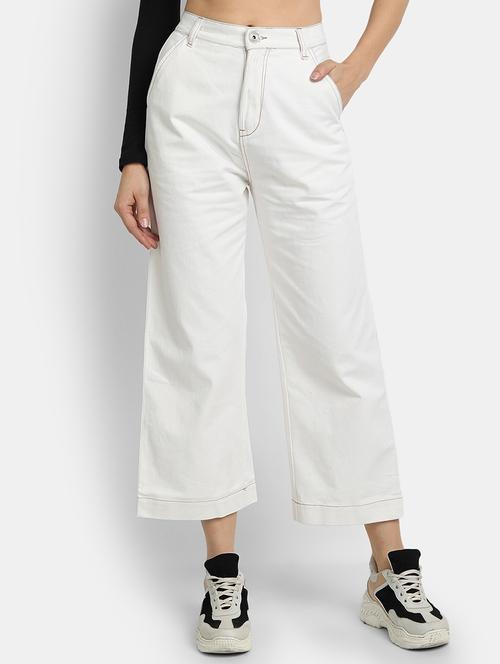 mid rise solid wide leg jean - 17793531 - Very Small Image - 1