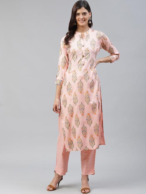 printed kurta pant set - 17794471 - Very Small Image - 1