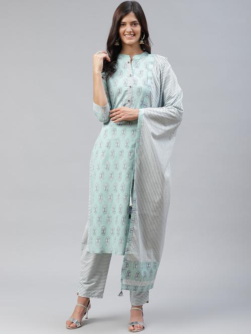 printed kurta pant set - 17794552 - Very Small Image - 1