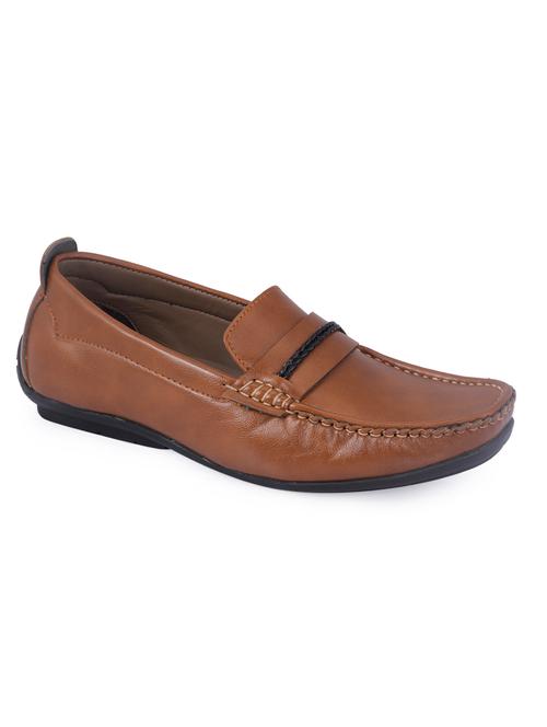 Brown Leather Slip On Loafers - 17794591 - Very Small Image - 1