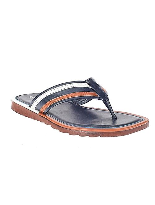 blue leather toe separator slippers - 17794609 - Very Small Image - 1