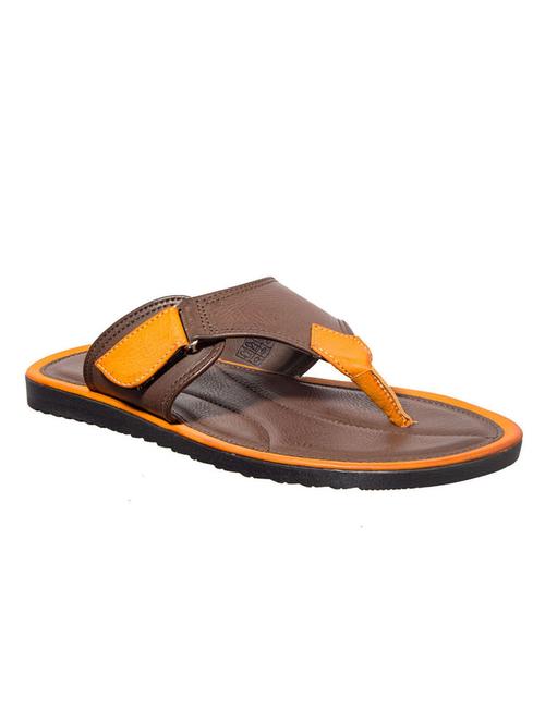 brown leather toe separator flip flops - 17794623 - Very Small Image - 1