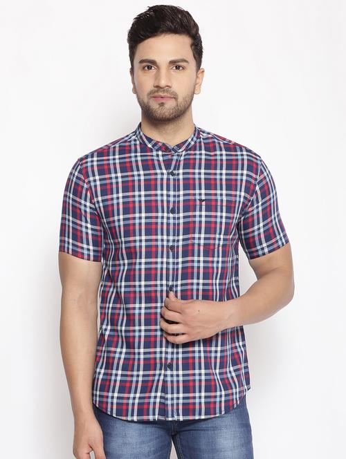 blue checkered casual shirt - 17795917 - Very Small Image - 1
