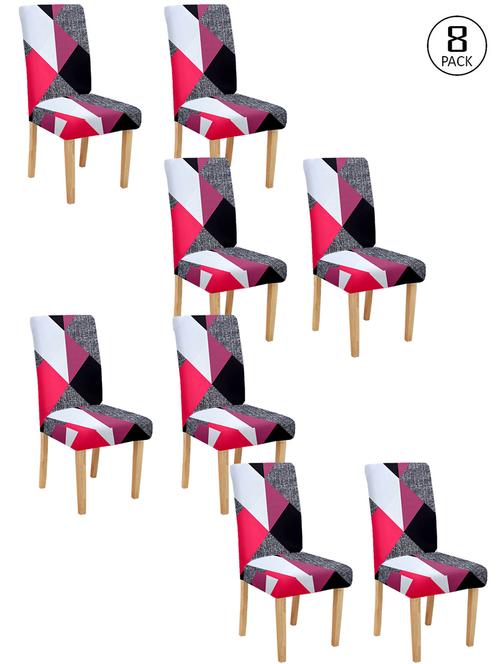 cortina spandex elastic chair cover stretch removable washable (8 pc) - 17796648 - Very Small Image - 1