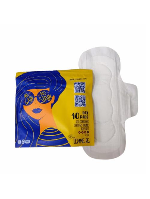 lemme be heavy flow day/ night sanitary pads 100% cotton certified biodegradable (day) - 17797444 - Very Small Image - 1