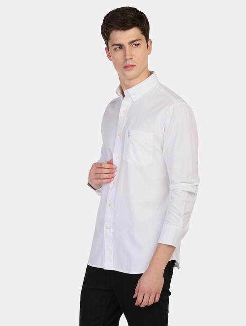 white solid casual shirt - 17797673 - Very Small Image - 1