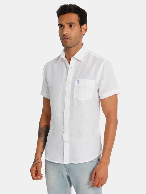white solid casual shirt - 17797677 - Very Small Image - 1