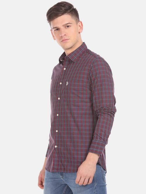 red checkered casual shirt - 17797700 - Very Small Image - 1