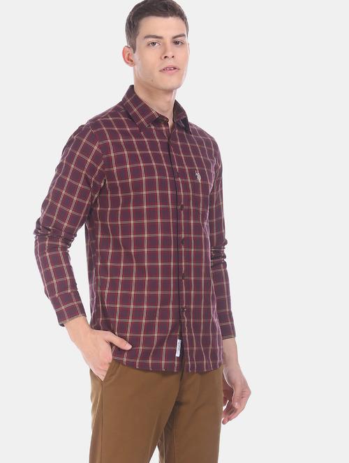 red checkered casual shirt - 17797712 - Very Small Image - 1
