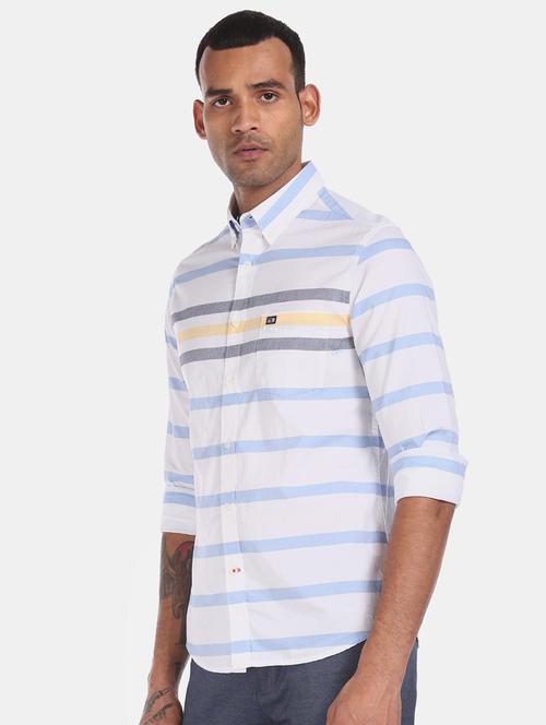 white striped casual shirt - 17797792 - Very Small Image - 1