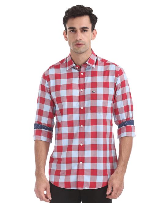 red checkered casual shirt - 17797810 - Very Small Image - 1
