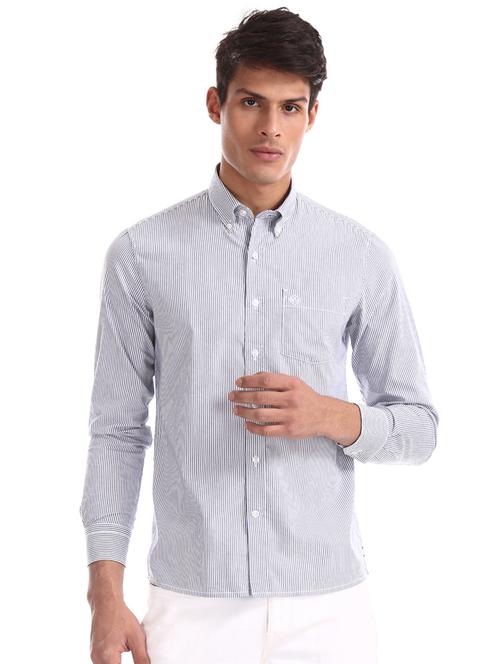 white striped casual shirt - 17797921 - Very Small Image - 1