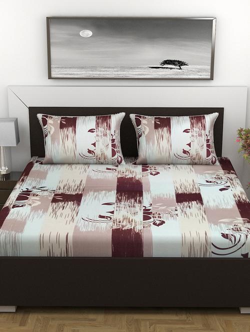 lo svago 100% cotton 120 tc double bedsheet |d blue - 17798163 - Very Small Image - 1