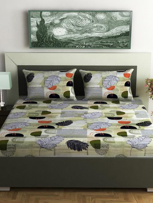 lo svago 100% cotton 120 tc double bedsheet |pink - 17798176 - Very Small Image - 1