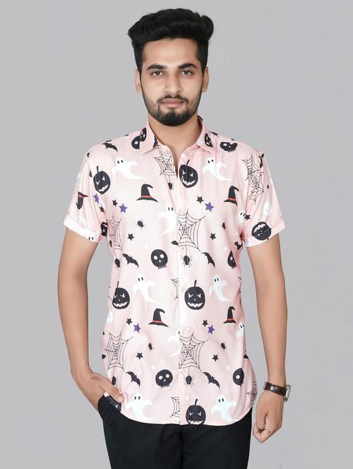 pink printed casual shirt - 17798322 - Very Small Image - 1