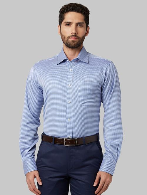 blue checkered formal shirt - 17801138 - Very Small Image - 1