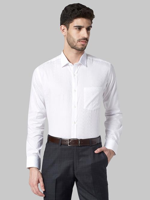 white self design formal shirt - 17801290 - Very Small Image - 1