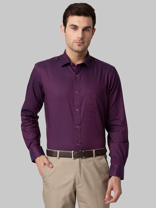 purple solid formal shirt - 17801302 - Very Small Image - 1