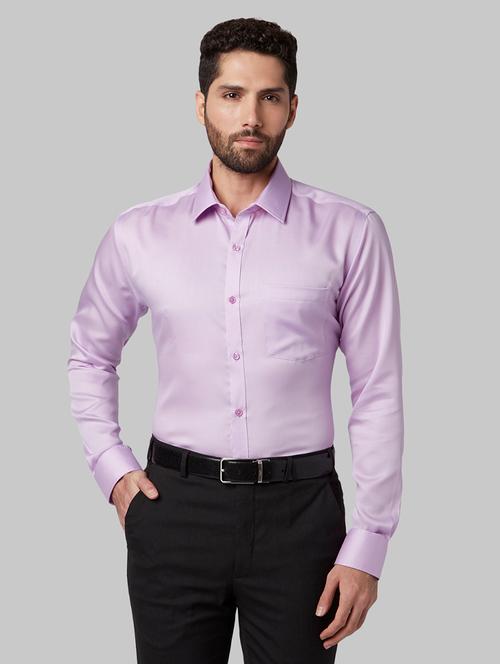 purple solid formal shirt - 17801635 - Very Small Image - 1