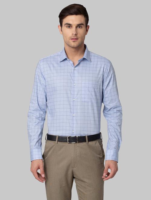 blue checkered formal shirt - 17801967 - Very Small Image - 1