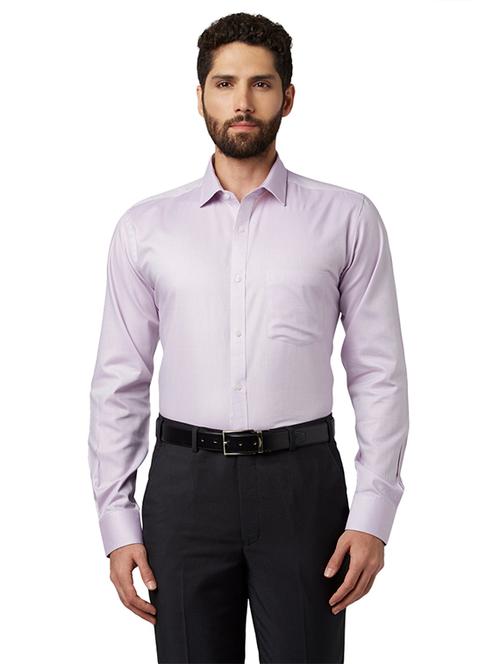 purple solid formal shirt - 17802109 - Very Small Image - 1