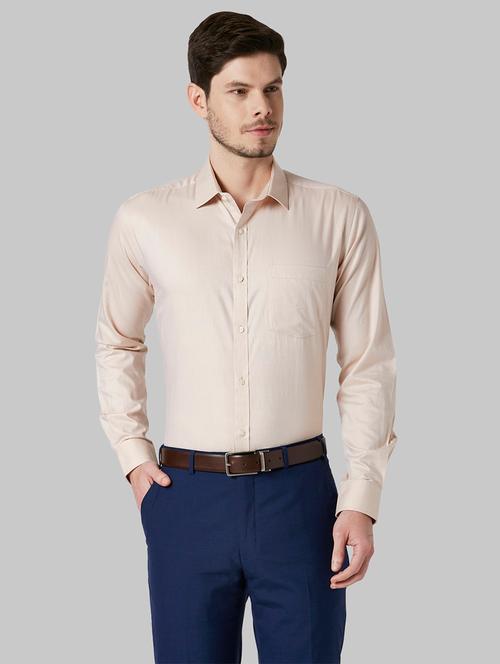 yellow solid formal shirt - 17802210 - Very Small Image - 1